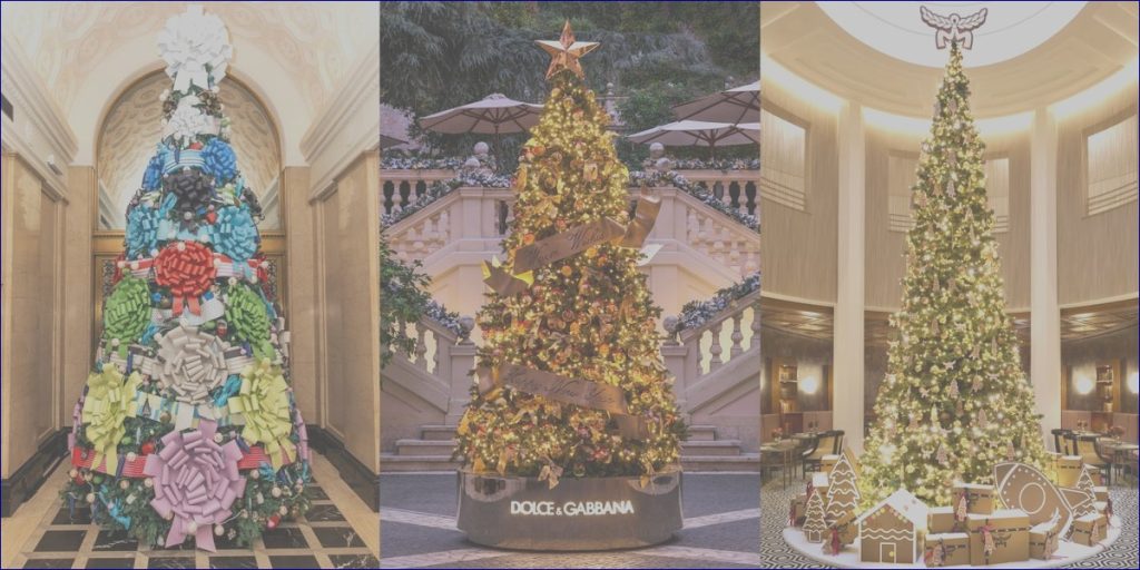 Stunning Designer Christmas Trees Adorn Luxury Hotels Across the Globe