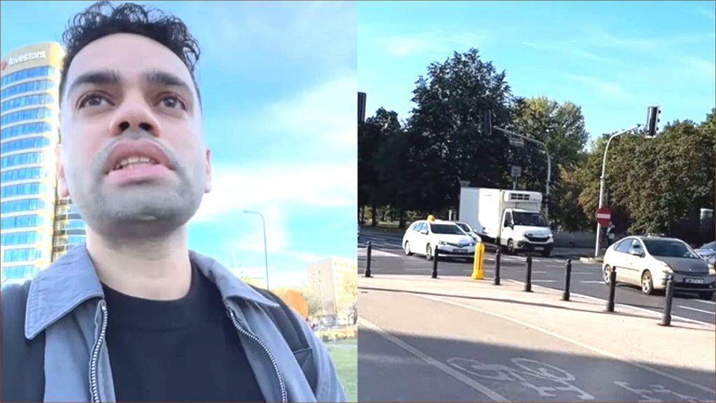 Man’s Viral Clip Pitting India’s Bustling Roads Against Poland’s Quiet Streets Ignites Controversy
