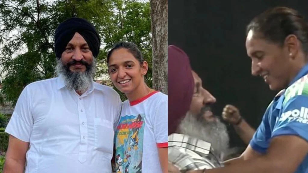 Women’s World Cup: Harmanpreet Kaur’s Heartfelt Moment with Dad After India’s Triumph—Watch the Touching Video!