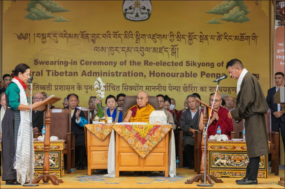 Tsering Takes Oath for Second Term as Leader of Tibetan Government-in-Exile