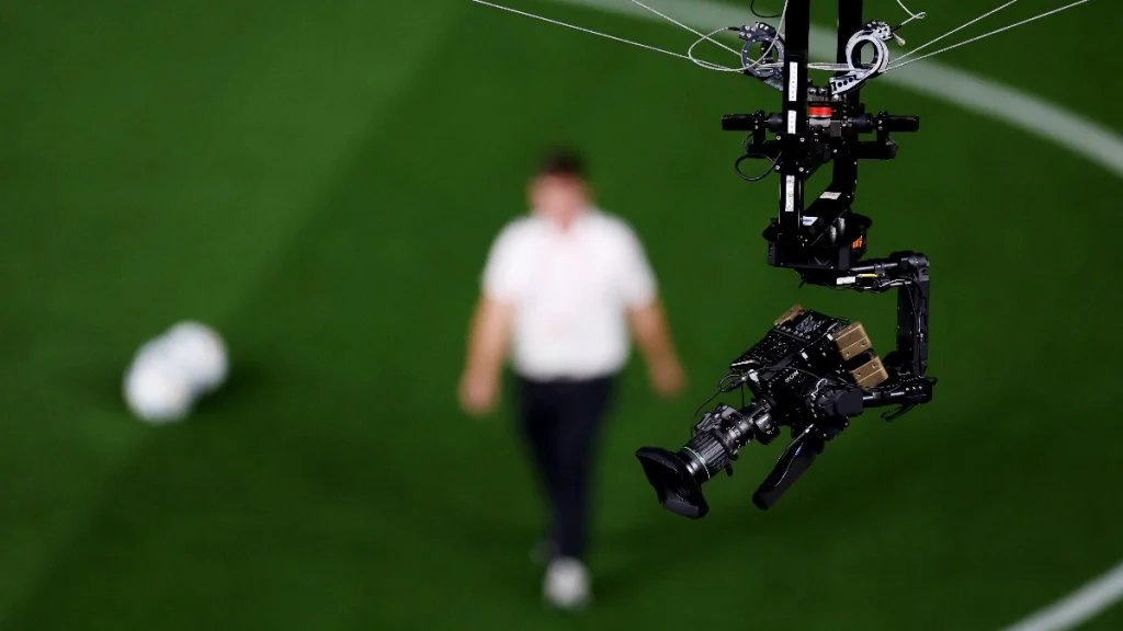 Camera Plummets During Football Match, Crew Just Escapes Close Call at FIFA World Cup