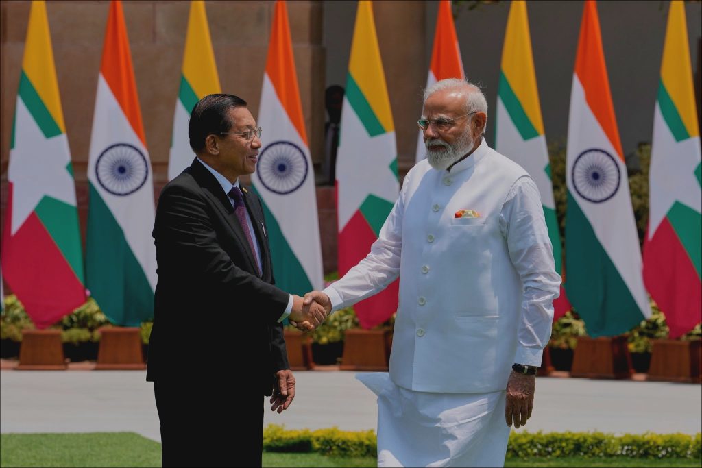 Modi Connects with Myanmar’s Military Leader as India Pledges Ongoing Dialogue