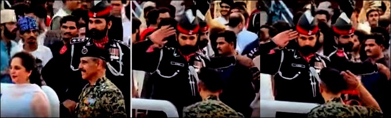 Indian Army Officer’s Wife Captures Memorable Moment with Pakistani Ranger at Wagah