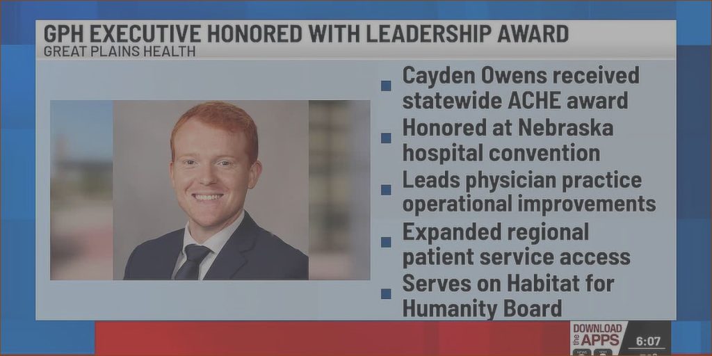 Great Plains Health Executive Honored at Nebraska Hospital Association Gathering – NewsChannel 10